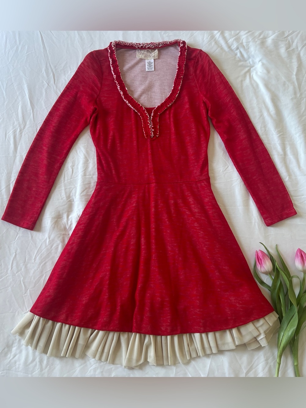 Heathered Red A-Line Dress